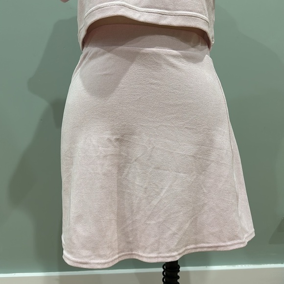 Set Active Swim Terry cloth crop top T-shirt and mini skirt set - Picture 3 of 6